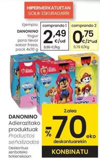 Danonino - Yogur Para Llevar Sabor Fresa