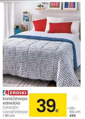 Eroski - Edredón Coral/Sherpa