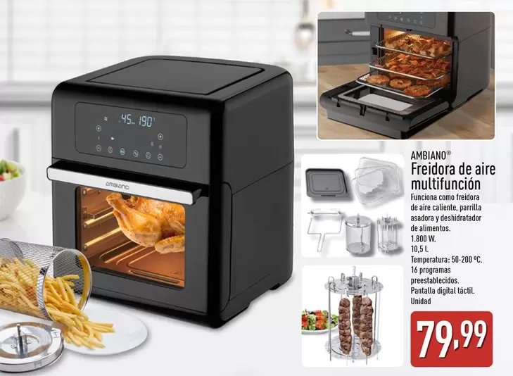 Ambiano - Freidora De Aire Multifuncion