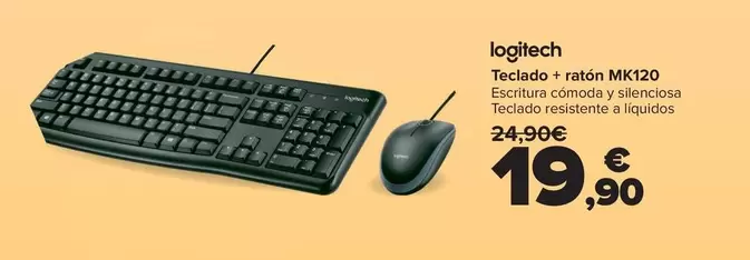 Logitech - Teclado + Ratón MK120