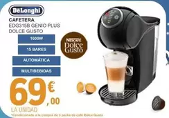 DeLonghi - Cafetera EDG315B Genio Plus Dolce Gusto