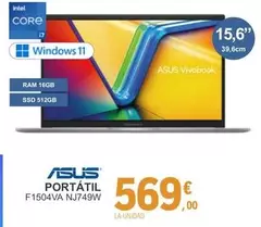 Asus - Portátil F1504VA NJ749W