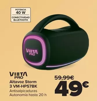 Vieta Pro - Altavoz Storm 3 VM-HP57BK
