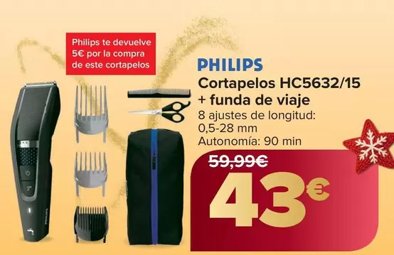 Philips - Cortapelos HC5632/15 + Funda De Viaje