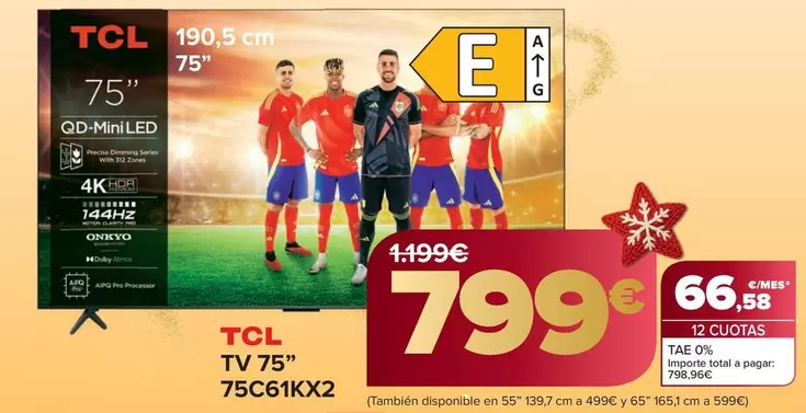TCL - Tv 75'' 75C61KX2