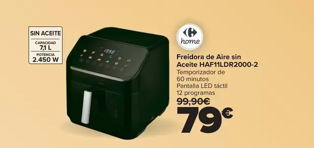 Carrefour Home - Freidora De Aire Sin Aceite Haf11ldr2000-2