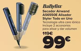 Babyliss - Secador Airwand AS6550E Alisador Styler Todo En Uno