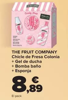 The Fruit Company - Chicle De Fresa Colonia + Gel De Ducha + Bomba Bano + Esponja