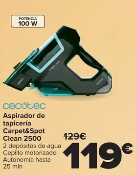 Cecotec - Aspirador De Tapiceria Carpet&Spot Clean 2500