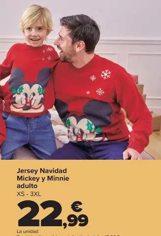 Jersey Navidad Mickey Y Minnie Adulto