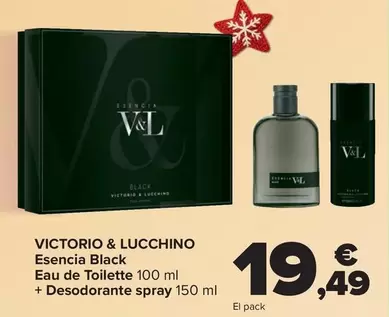 Victorio & Lucchino - Esencia Black Eau De Toilette + Desodorante Spray