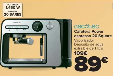 Cecotec - Cafetera Power Espresso 20 Square