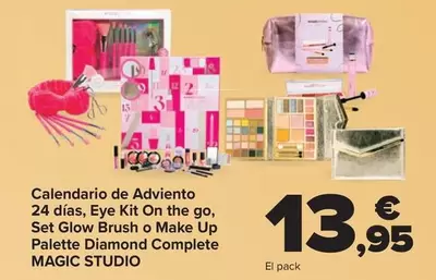 Magic Studio - Calendario De Adviento 24 Días, Eye Kit On The Go, Set Glow Brush O Make Up Palette Diamond Complete