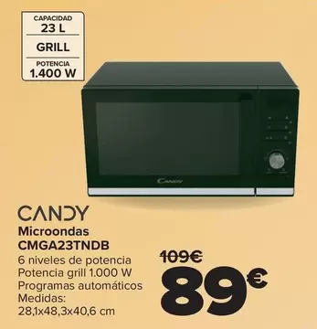 Candy - Microondas CMGA23TNDB