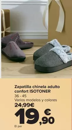 Isotoner - Zapatilla Chinela Adulto Confort 
