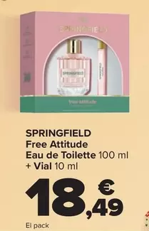 Springfield - Free Attitude Eau De Toilette 100 Ml + Vial 10 Ml