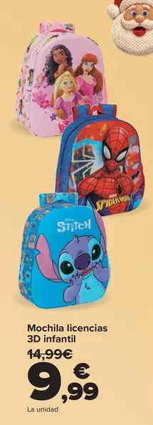 Mochila Licencias 3D Infantil