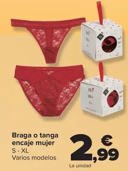 Braga O Tanga Encaje Mujer