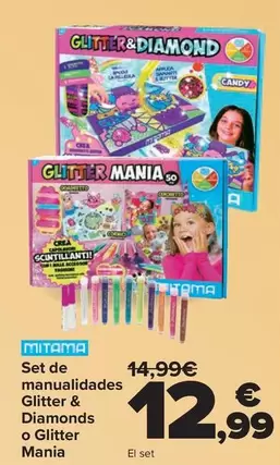 Set De Manualidades Glitter & Diamonds O Glitter Mania
