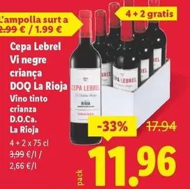 Sabor de Rioja - Cepa Lebrel Vi Negre Crianca Doq