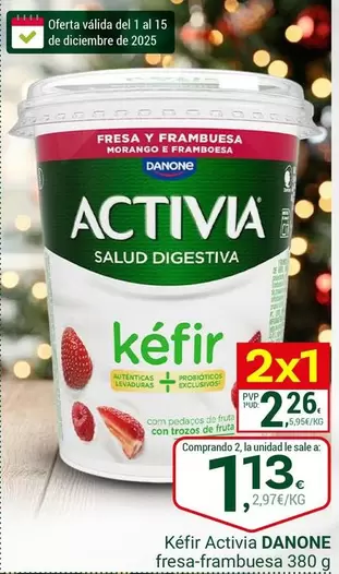Danone - Kéfir Activia Fresa-frambuesa