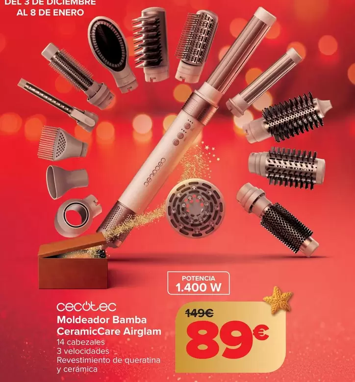 Cecotec - Moldeador Bamba Ceramiccare Airglam