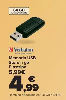 Verbatim - Memoria Usb Store'n Go Pinstripe