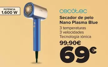 Cecotec - Secador De Pelo Nano Plasma Blue