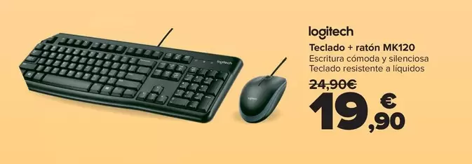 Logitech - Teclado + Ratón MK120