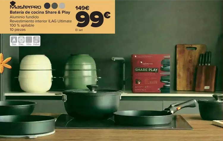 Masterpro - Batería De Cocina Share & Play