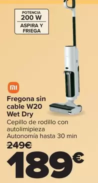 Xiaomi - Fregona Sin Cable W20 Wet Dry