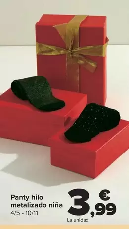 Tex - Panty Hilo Metalizado Nina