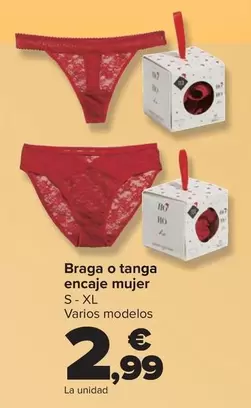 Braga O Tanga Encaje Mujer