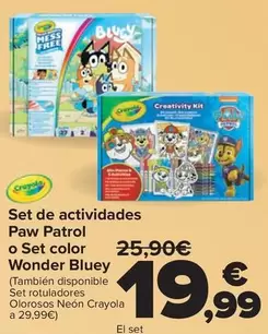 Crayola - Set De Actividades Paw Patrol O Set Color Wonder Bluey