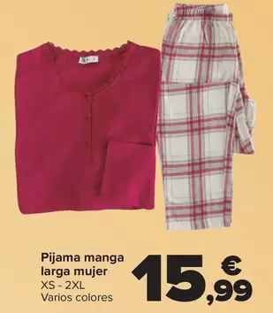 TEX - Pijama Manga Larga Mujer