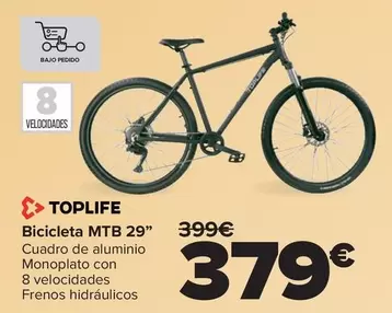 Toplife - Bicicleta MTB 29"