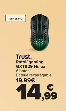 Trust - Ratón Gaming GXT929 Helox