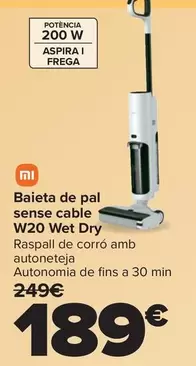 Xiaomi - Fregona Sin Cable W20 Wet Dry