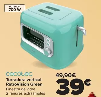 Cecotec - Tostador Vertical Retrovision Green