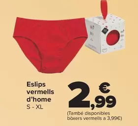 TEX - Slip Rojo Hombre