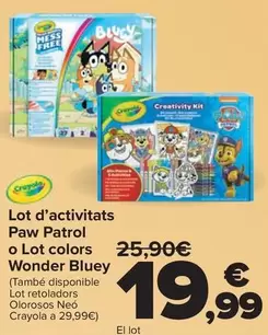 Crayola - Set De Actividades Paw Patrol O Set Color Wonder Bluey