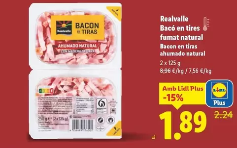 Realvalle - Bacon En Tires Fumat Natural