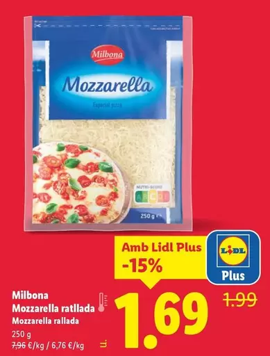 Milbona - Mozzarella Rallada