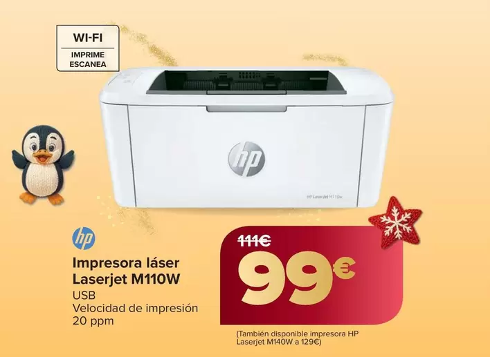 HP - Impresora Laserjet M110W
