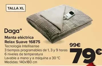 Daga - Manta Electrica Relax Suave 16875