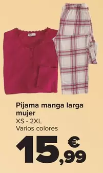 TEX - Pijama Manga Larga Mujer