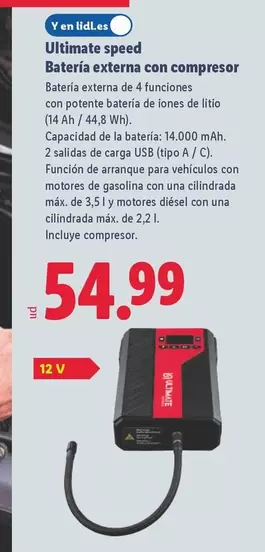 Ultimate Speed - Bateria Externa Con Compresor