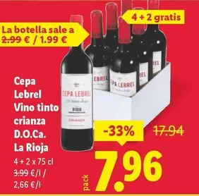 Cepa Lebrel - Vino Tinto Crianza D.O.Ca. La Rioja