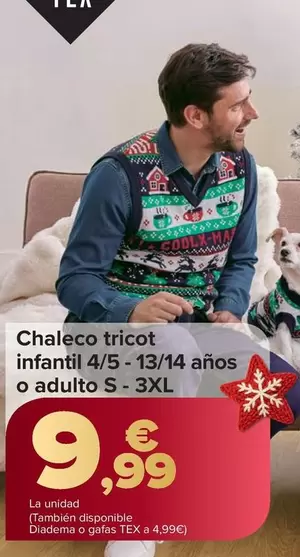 TEX - Chaleco Tricot Infantil O Adulto
