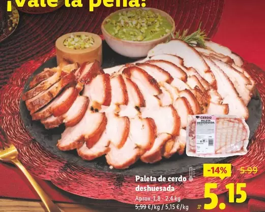 Paleta De Cerdo Deshuesada
